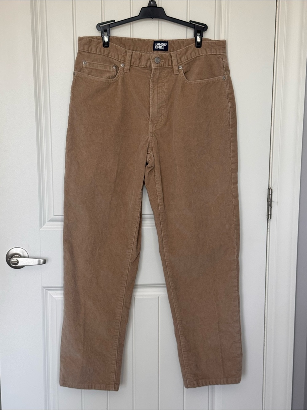 Lands’ End Men’s 33 Tan Corduroy Traditional Fit Straight Leg Pants
